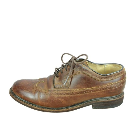 Frye Graham Brown Leather Lace Up Wingtip Casual Comfort Oxford Shoes Size 8 - Picture 1 of 9